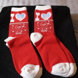 Set of Two Pair I Love Dolly DG Dolly Parton Fuzzy Socks NWT